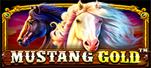 Ride to victory in Mustang Gold, the 3×5, 25 lines videoslot. Collect the big wins in from the onscreen money symbols or try your luck with one of the jackpots in the bonus game. More wins are to be collected in the free spins round with an infinite number of possible retriggers.
